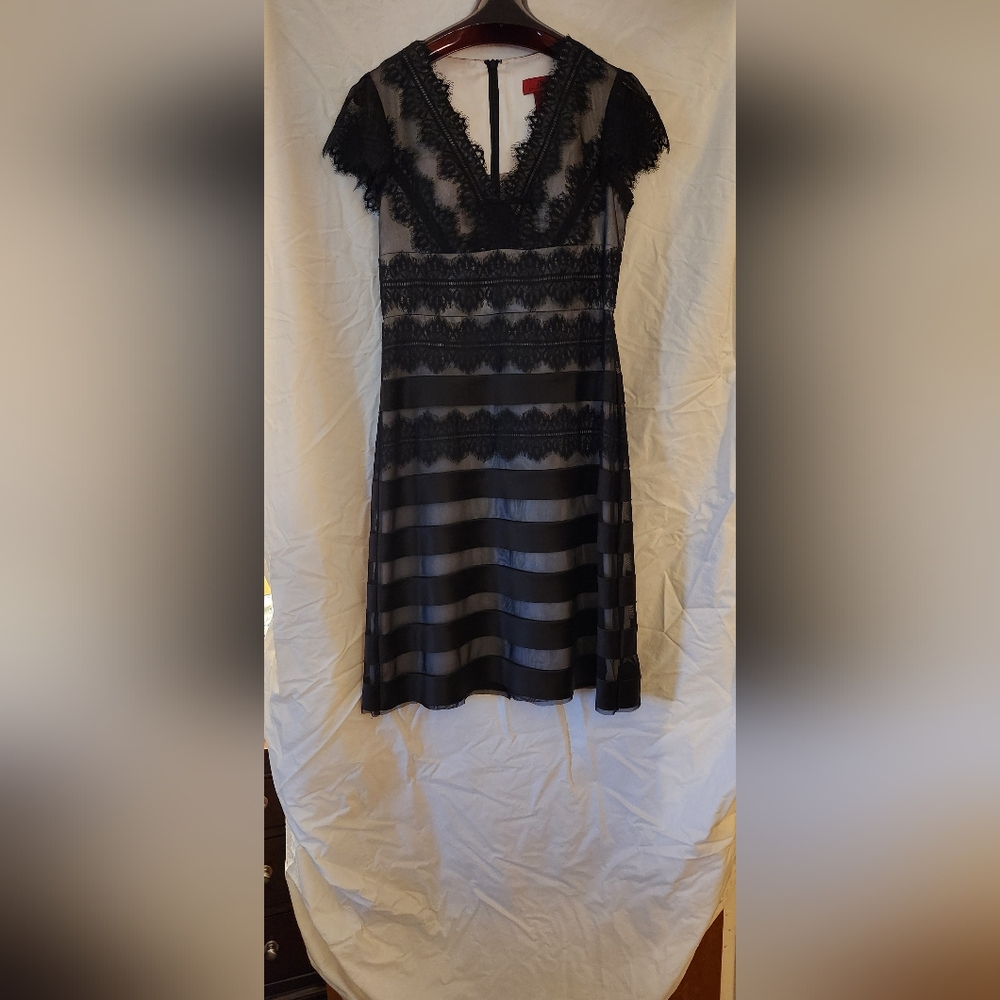JS Collections Black Lace Dress